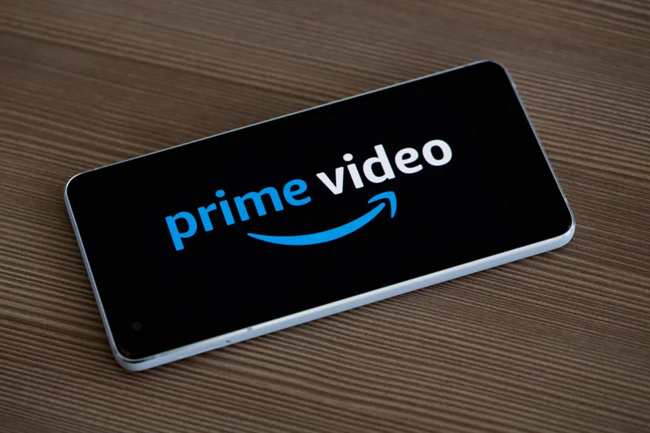 Amazon Prime video logo in a mobile