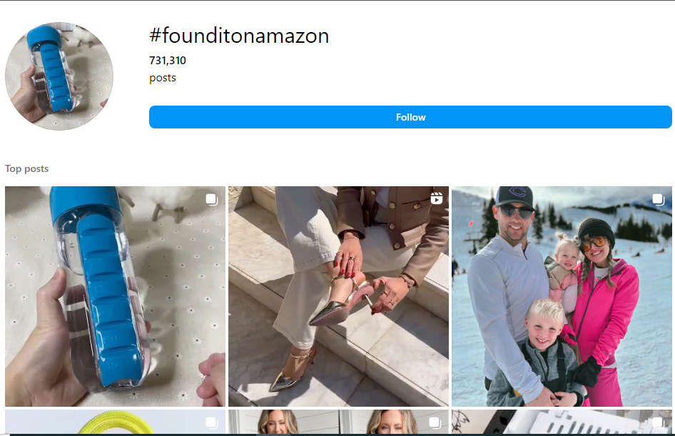 Use the hashtag #FoundItOnAmazon.