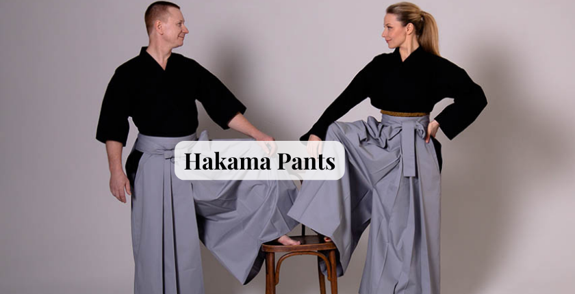 Man and women wear Hakama Pants